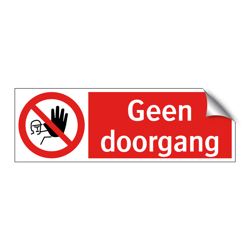 Geen doorgang