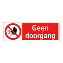 Geen doorgang