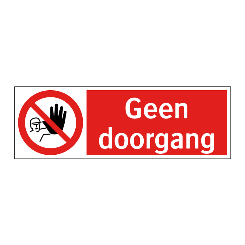 Geen doorgang