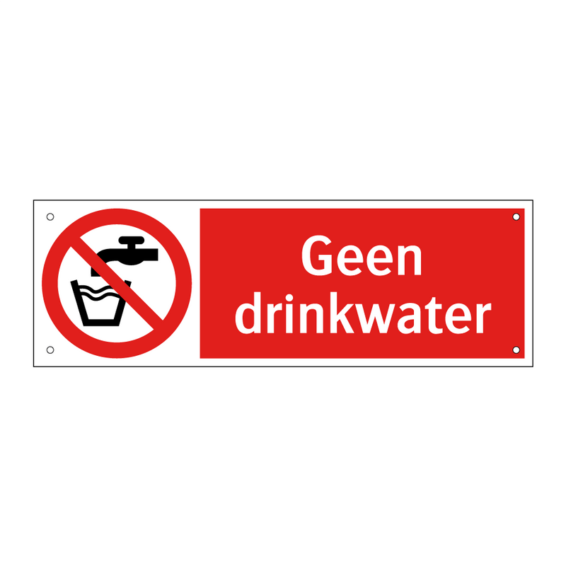 Geen drinkwater