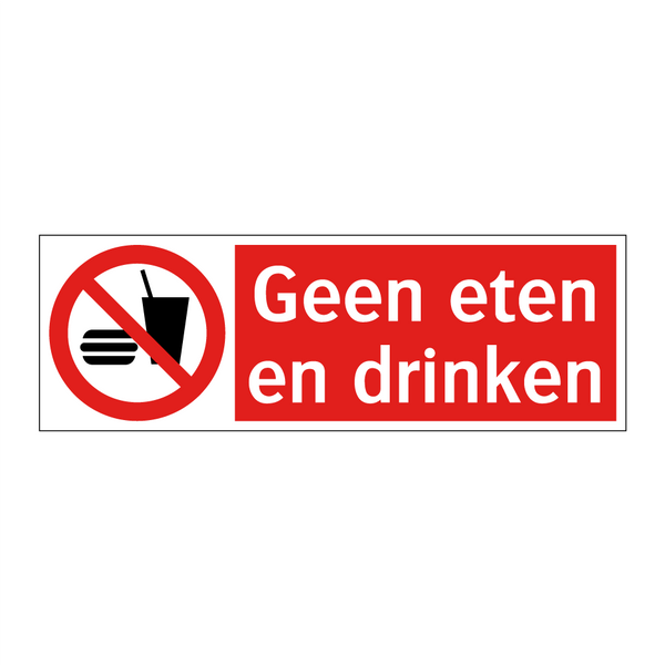 Geen eten en drinken