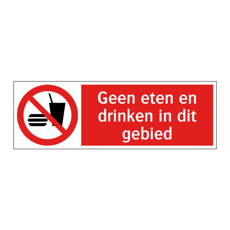 Geen eten en drinken in dit gebied