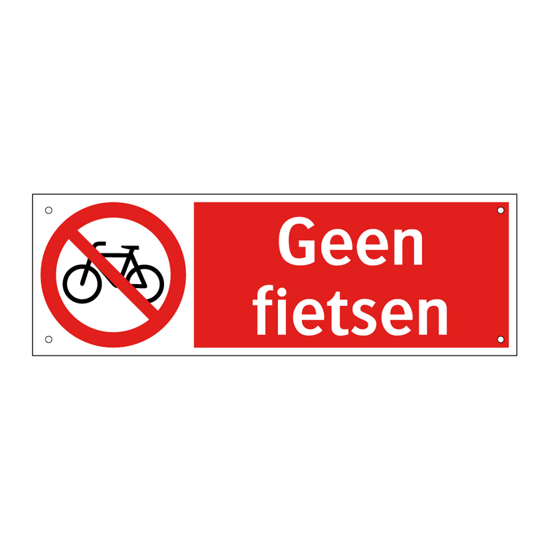 Geen fietsen