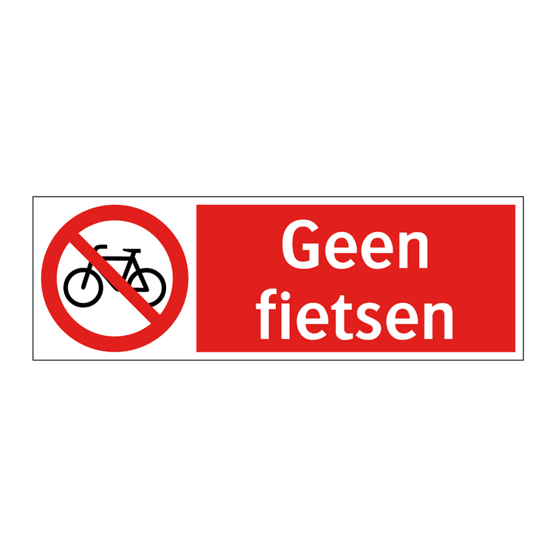 Geen fietsen