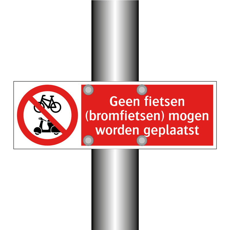 Geen fietsen (bromfietsen) mogen worden geplaatst