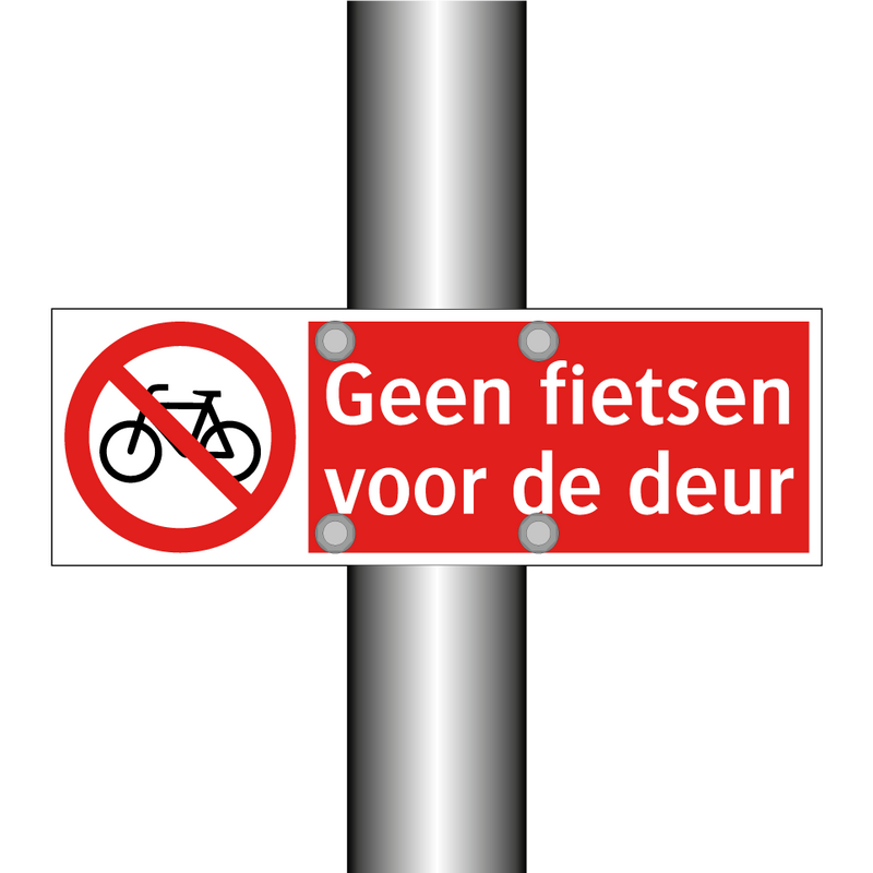 Geen fietsen voor de deur
