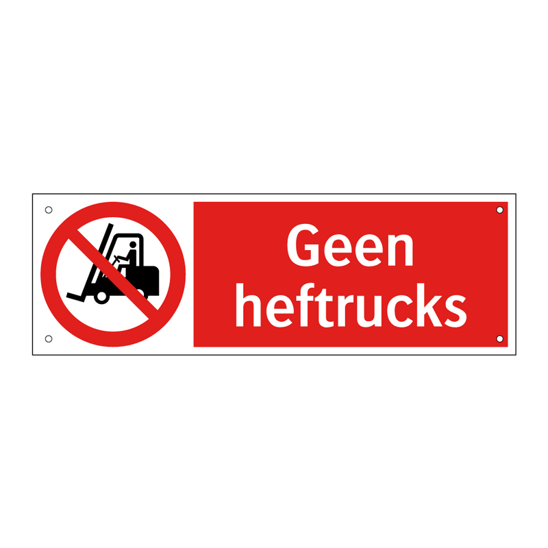 Geen heftrucks