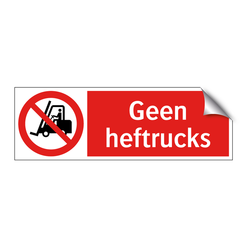 Geen heftrucks