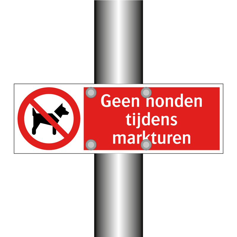 Geen honden tijdens markturen
