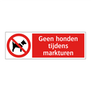 Geen honden tijdens markturen