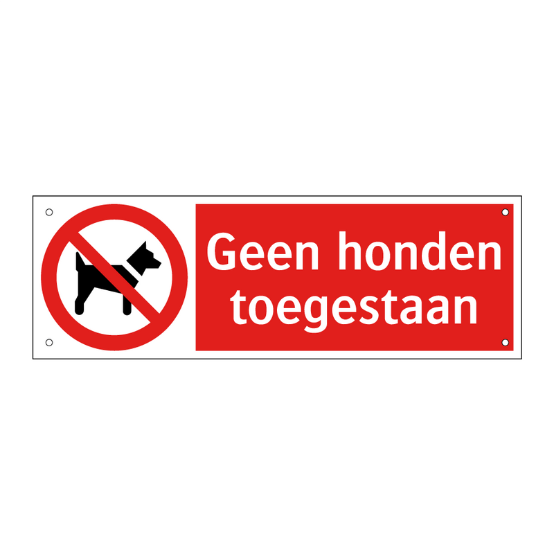 Geen honden toegestaan