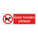 Geen honden uitlaten