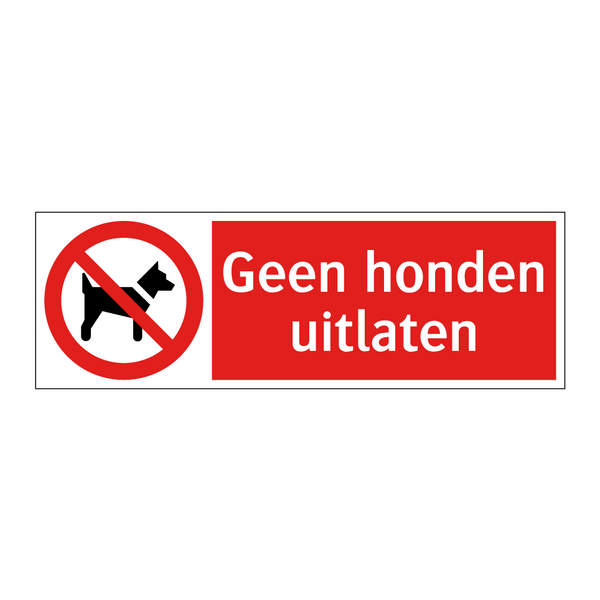 Geen honden uitlaten