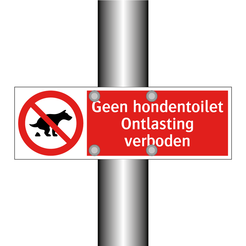 Geen hondentoilet - Ontlasting verboden