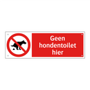 Geen hondentoilet hier