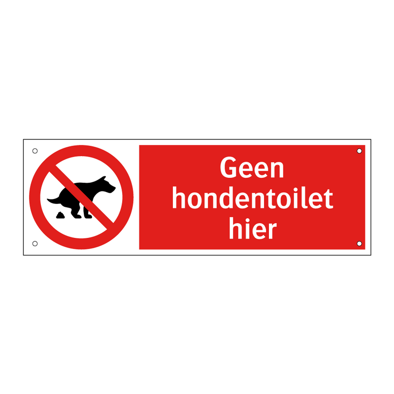 Geen hondentoilet hier