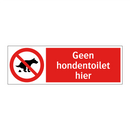 Geen hondentoilet hier