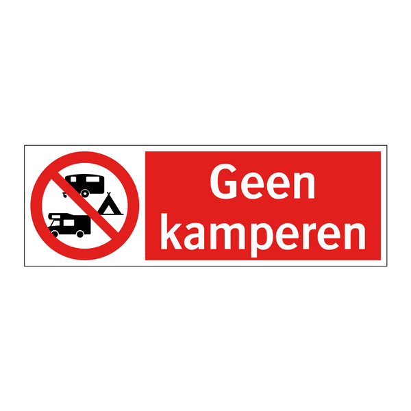 Geen kamperen