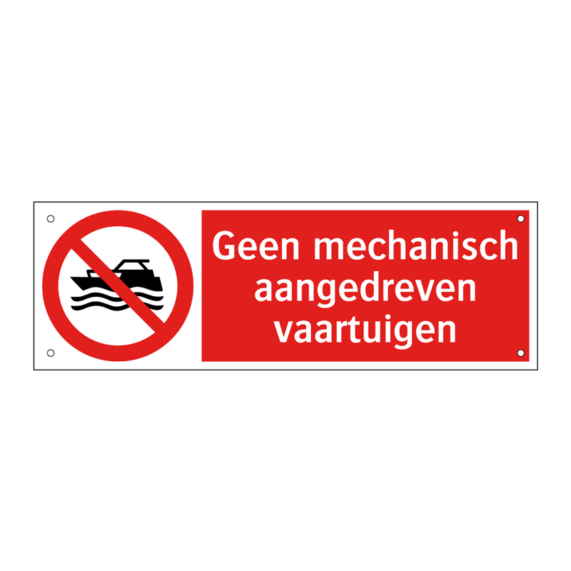 Geen mechanisch aangedreven vaartuigen