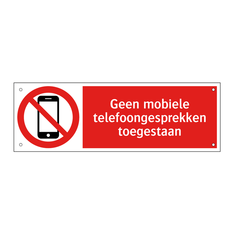 Geen mobiele telefoongesprekken toegestaan