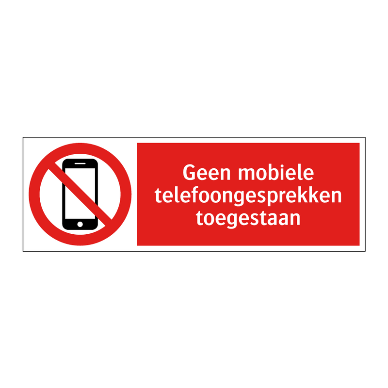 Geen mobiele telefoongesprekken toegestaan