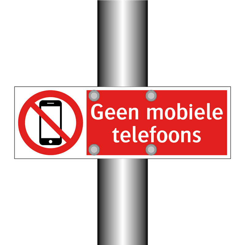 Geen mobiele telefoons