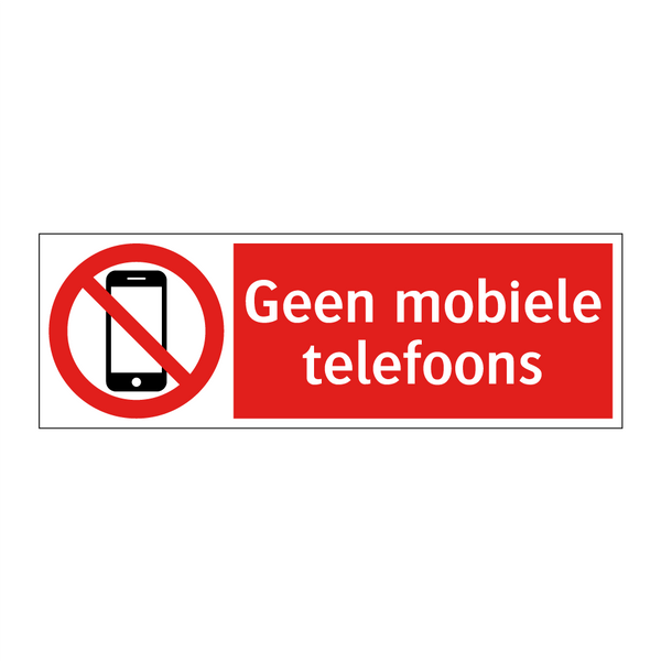 Geen mobiele telefoons