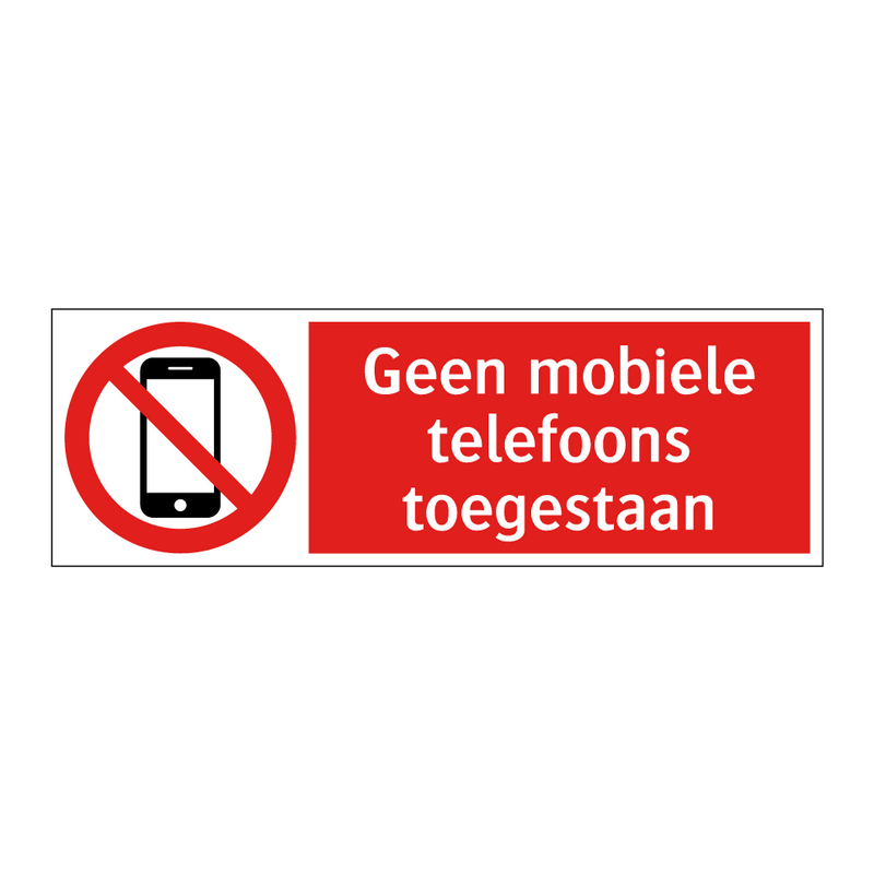 Geen mobiele telefoons toegestaan