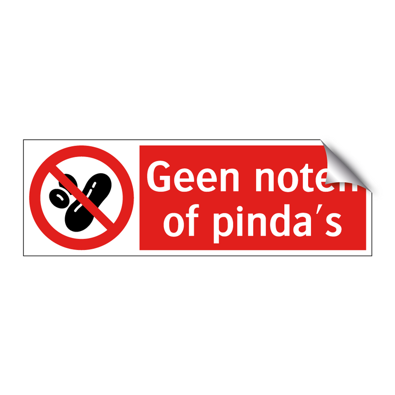 Geen noten of pinda's