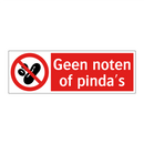 Geen noten of pinda's