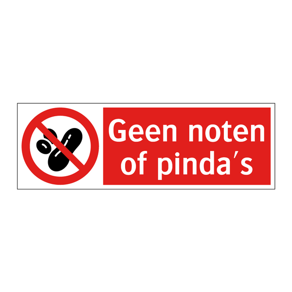 Geen noten of pinda's