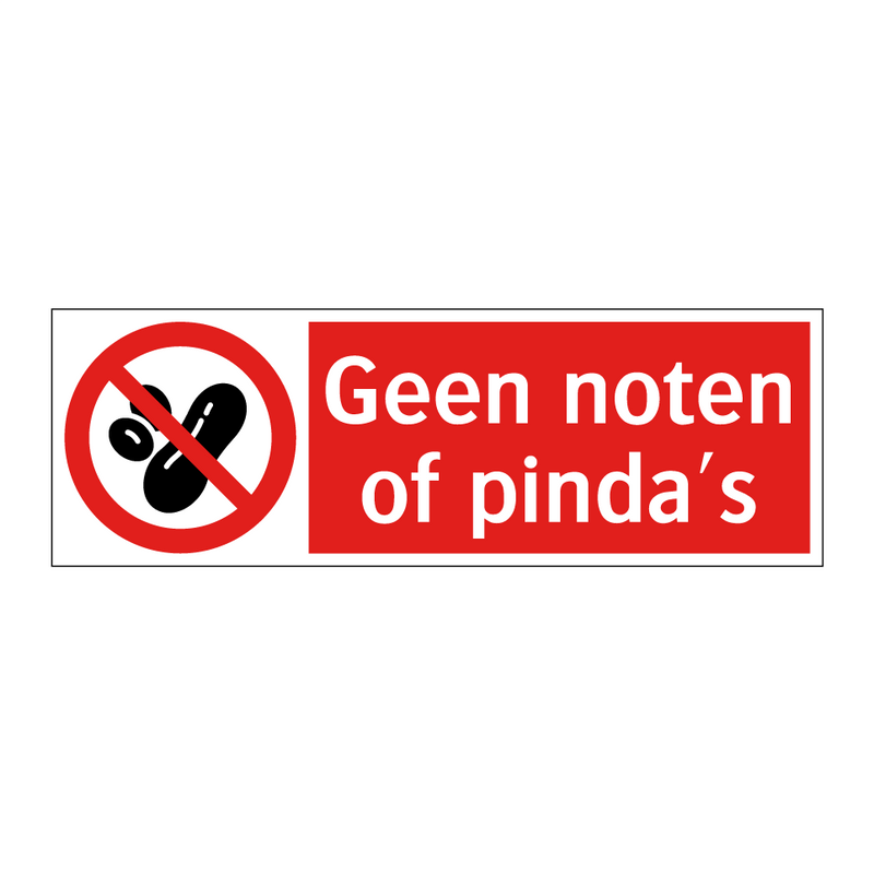 Geen noten of pinda's