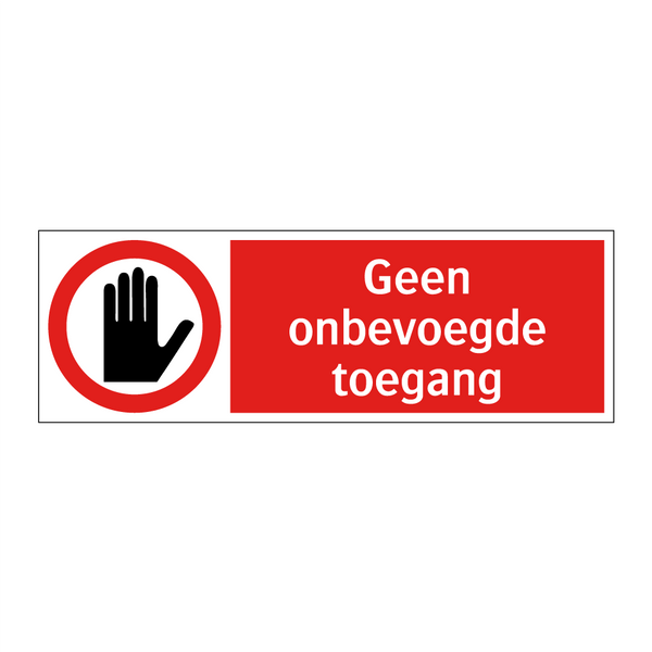 Geen onbevoegde toegang