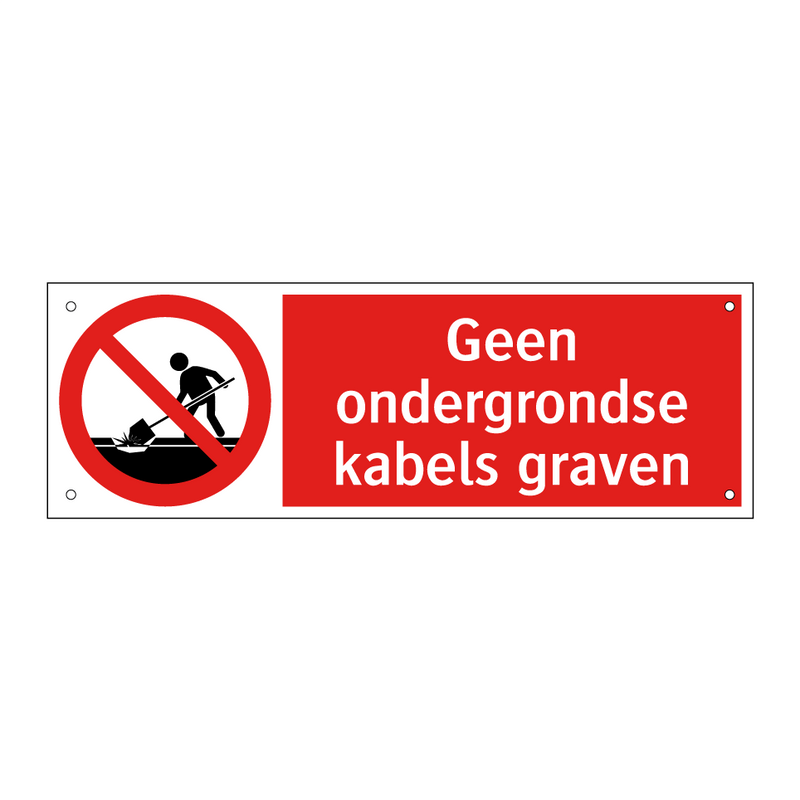 Geen ondergrondse kabels graven