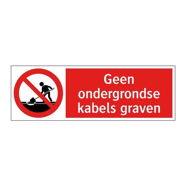 Geen ondergrondse kabels graven