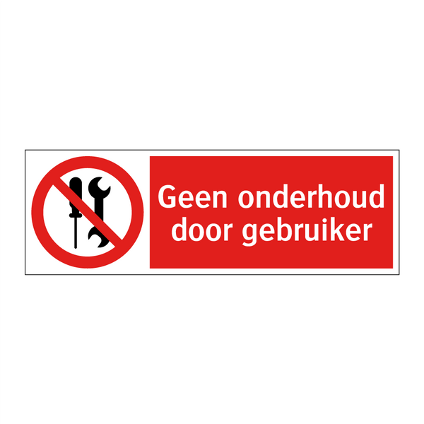 Geen onderhoud door gebruiker
