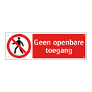 Geen openbare toegang