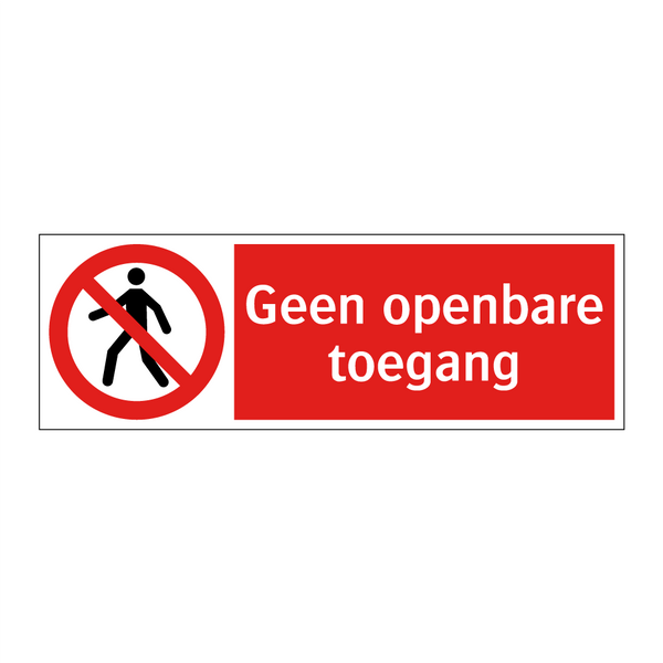 Geen openbare toegang