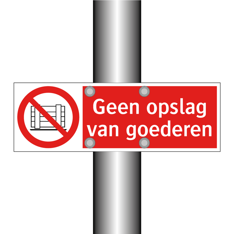 Geen opslag van goederen