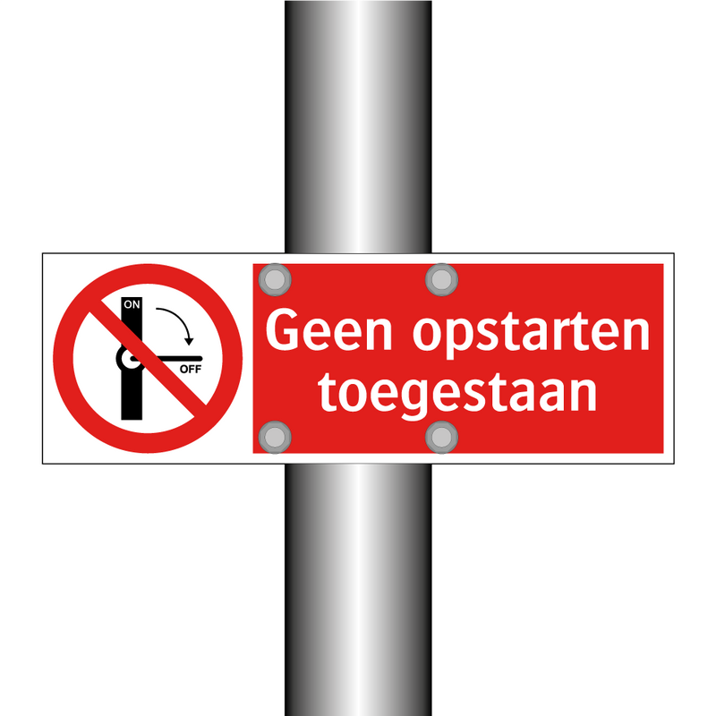 Geen opstarten toegestaan