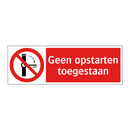 Geen opstarten toegestaan