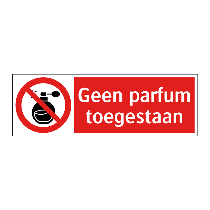 Geen parfum toegestaan
