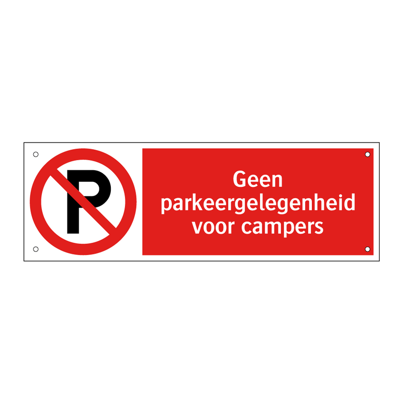 Geen parkeergelegenheid voor campers