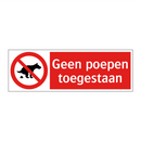 Geen poepen toegestaan