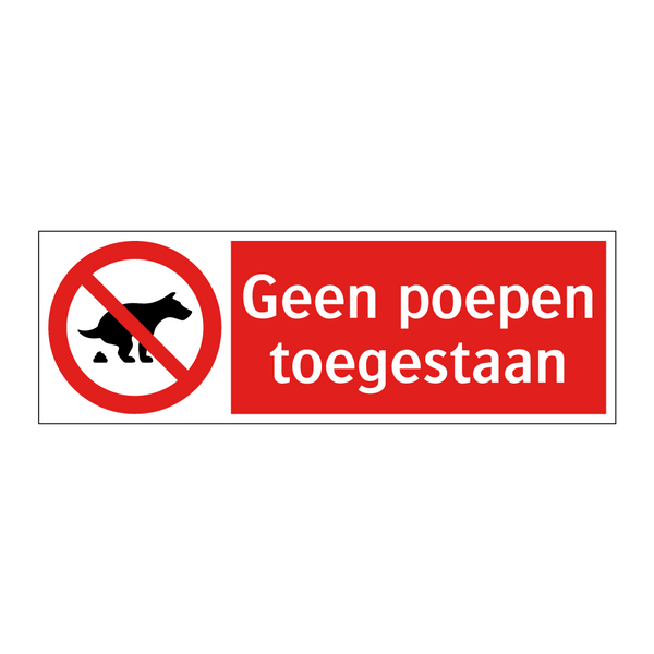 Geen poepen toegestaan