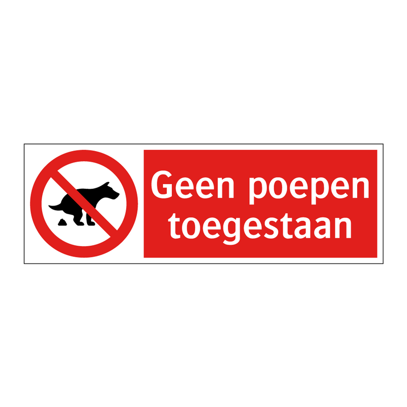 Geen poepen toegestaan