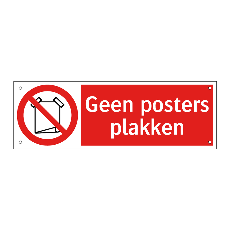 Geen posters plakken