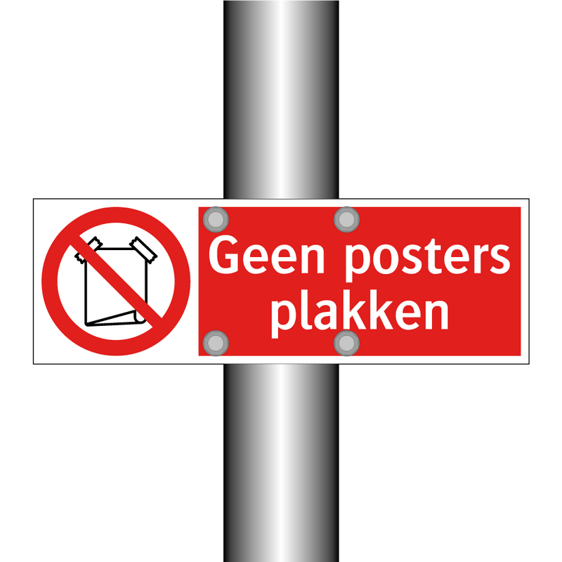 Geen posters plakken