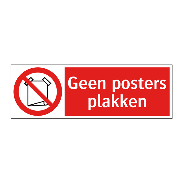 Geen posters plakken
