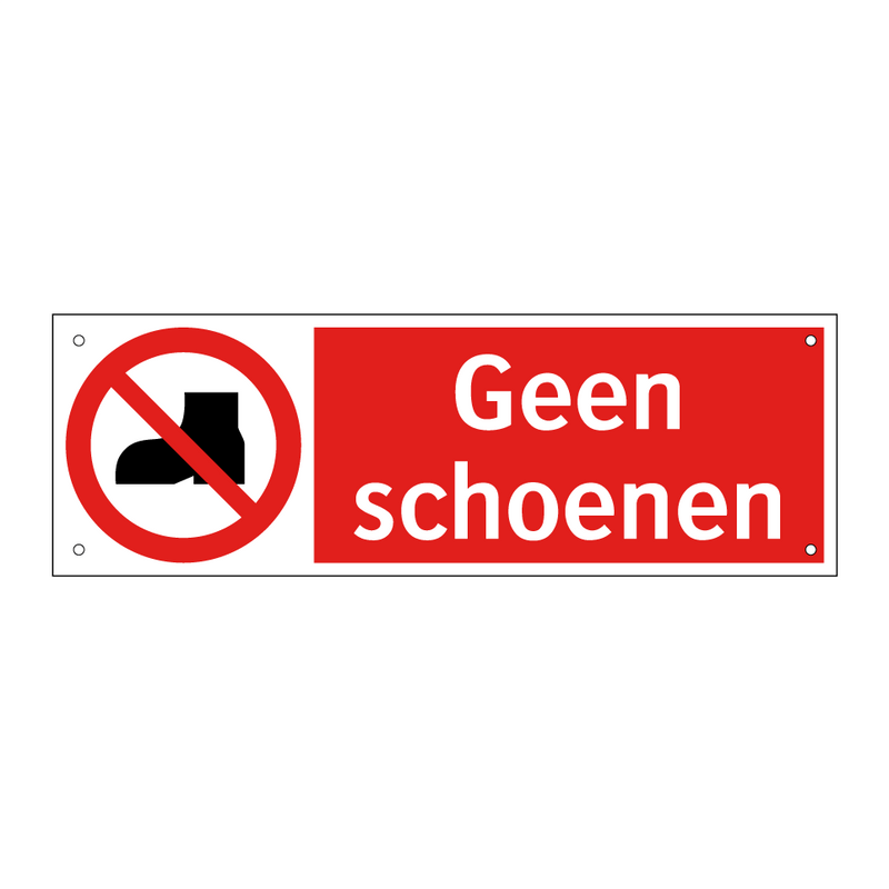Geen schoenen
